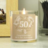 Personalised 50th Golden Wedding Anniversary Jar Candle Extra Image 1 Preview